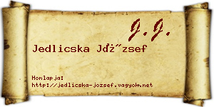 Jedlicska József névjegykártya