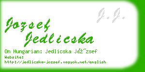 jozsef jedlicska business card
